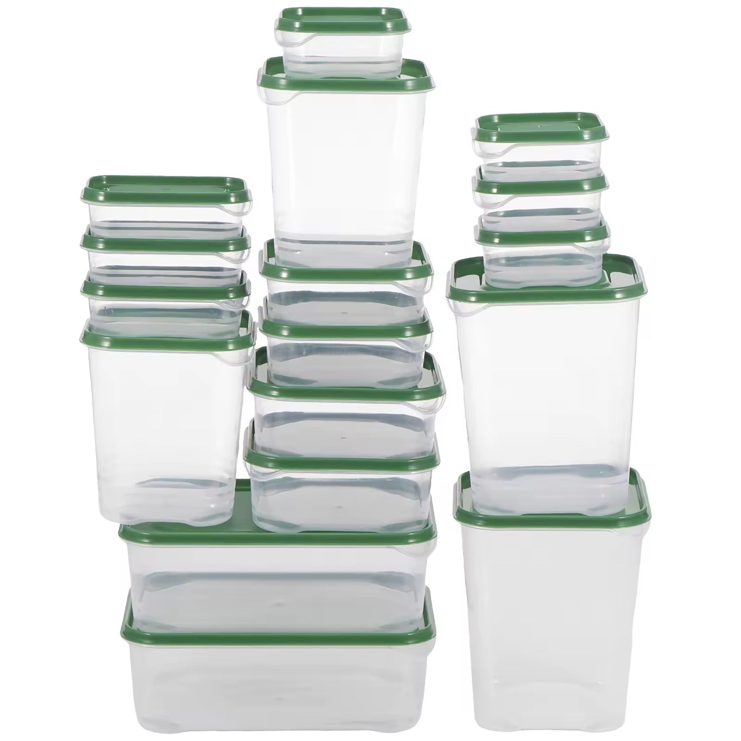 17 Pcs Food Storage Containers with Lids – Airtight & Stackable