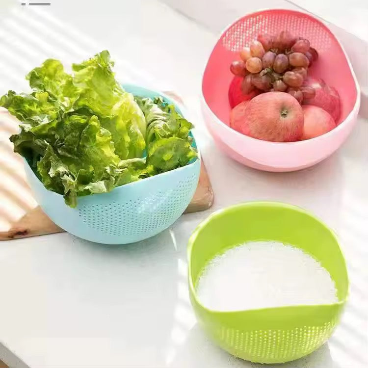 Rice Washing & Vegetable Strainer – Multi-Functional Kitchen Basket
