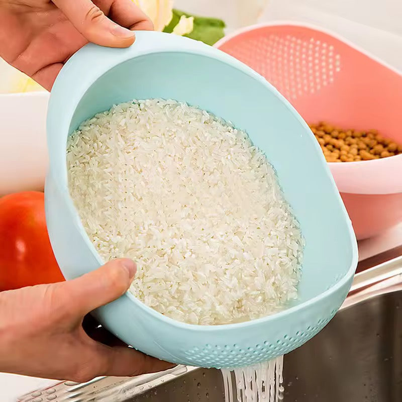 Rice Washing & Vegetable Strainer – Multi-Functional Kitchen Basket