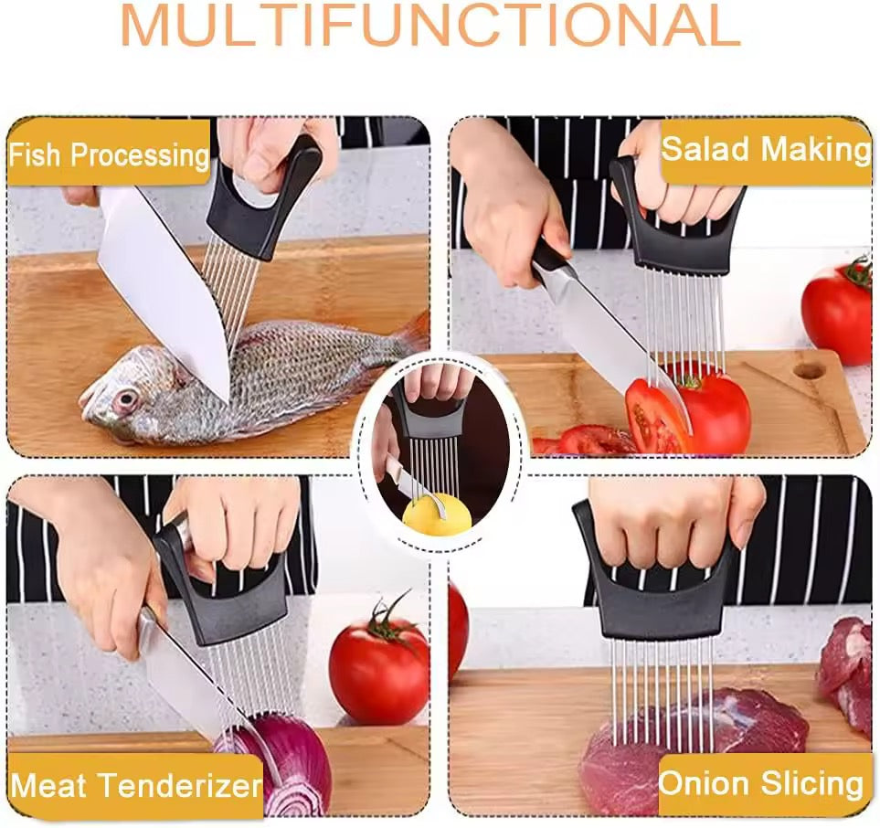 Stainless Steel Onion Cutter Holder for Slicing