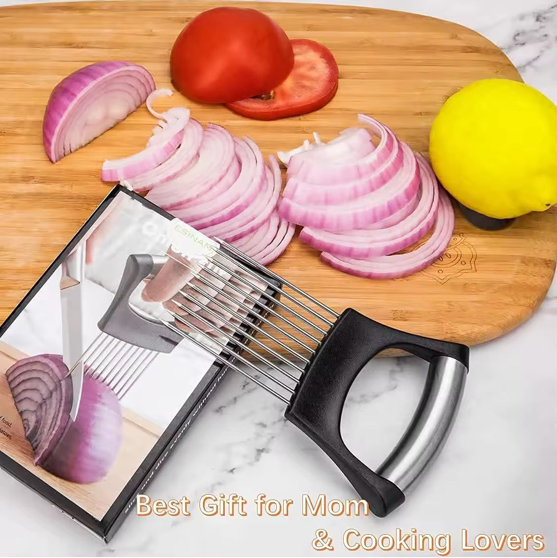 Stainless Steel Onion Cutter Holder for Slicing